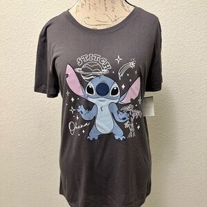 Disney Stitch Graphic T-Shirt Dark Grey